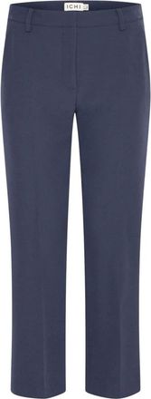 Ichi Pantaloni cropped Kate - - Trousers - Donna - Blu - L