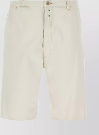Maison Margiela frayed hem knee-length denim shorts
