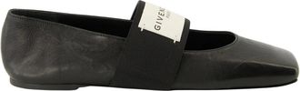 Givenchy Schoenen, Dames, Zwart, 37 EU, Leer, Sliced Square Ballerinas
