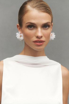 Anthropologie Floral Bloom Post Earrings