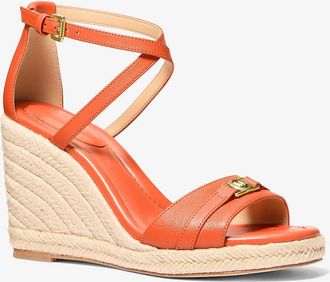 Michael Kors Mandy Saffiano Leather Wedge Sandal