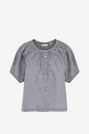 D&ocirc;en Bio-Baumwollbluse mit Vichykaros June