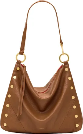 Hammitt Hammitt Kyle Mahogany Pebble Brushed Gold Red Zip Lrg