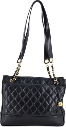 Chanel Slit Pocket Quilted Lambskin Medium shoulder bag - Zwart