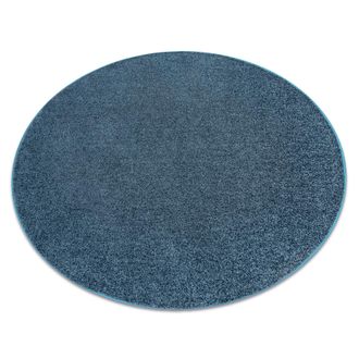 RugsX Rugsx - Moqueta Indus Azul Oscuro 75 Llanura Mezcla Blue Circulo 133 Cm