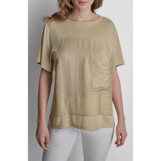DKNY Twinkle Mixed Media T-Shirt in Mojave Desert at Nordstrom, Size X-Small