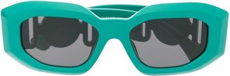 Versace Medusa Head-detail oval-frame sunglasses - women - Acetate - 54 - Green