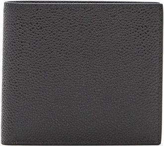 Thom Browne Pebble Grain Leather Billfold Wallet With Signature Grosgrain Tab