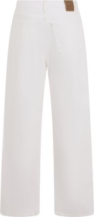 Toteme Womens Jeans Straight-Leg Cotton Denim White
