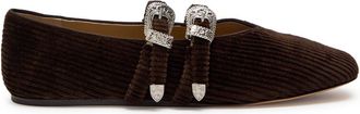 Le Monde Beryl LE Monde Beryl Claudia Cordouroy Ballet Flats - Brown - 38 (IT38 / UK5)