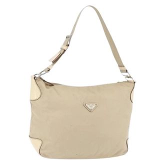 Prada Pre-owned Shoulder Bags, female, Beige, Size: ONE SIZE Pre-owned Vintage Shoulder Bag