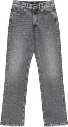 3x1 Ash Grey Katoenen Jeans Straight Leg - Dames - Regular Fit Jeans - Grijs - W30 - Katoen - Jeans