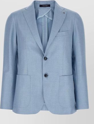 Tagliatore wool silk linen blazer