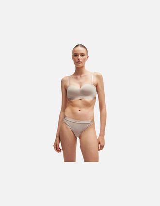 HUGO BOSS Womens Bea Cotton Modal Brief, Light Beige - Tan/Tan - Size: 10
