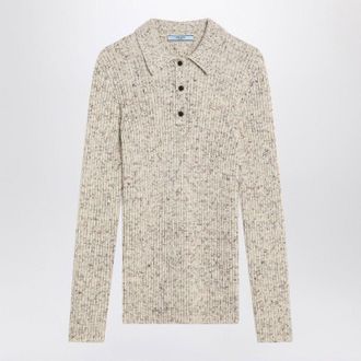 Prada Natuurlijke Kleur Polo In Wolmix
