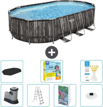 Bestway Piscina Bestway Power Steel Oval - 610x366x122 Cm - 8-piezas S526