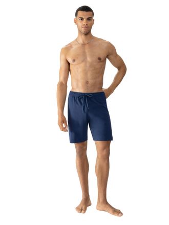 Mey Pyjamashorts MEY Solid Night, Herren, Gr. XXL, N-Gr, blau (neptune), Interlock, Obermaterial: 100% Baumwolle, bequem kurz, Hosen Pyjamashorts, Komfort