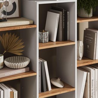 Vicco Separador De Ambientes, Roble Blanco/dorado, 107.2 X 143 Cm, Vicco