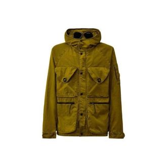 C.P. Company Light Jackets, male, Green, Size: XL Panama-R Mixed Goggle Jacket