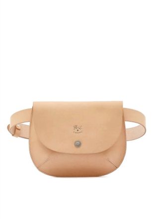 IL BISONTE Womens Leather Belt Bag In Natural