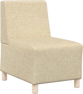 vidaXL Sillón sin brazos Sofá Tela Crema 55 cm Vidaxl
