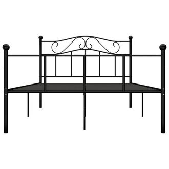 Berkfield Home Elegant Bed Frame Black Metal 160x200 cm