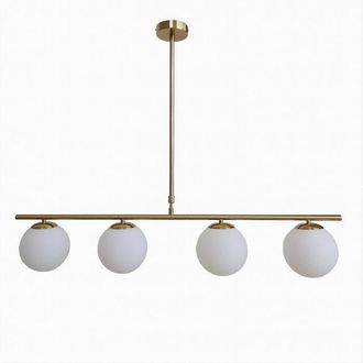 Trade Shop Trade Shop - Copy Of Lampadario A Sospensione Argento Con 2 Sfere In Vetro Bianco Attacco G9 E27 33498