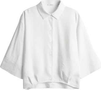OPUS Fotori Blouse - Dames - Blouses & Shirts - Wit - Maat: M Modal