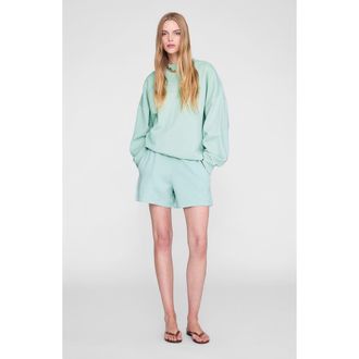 Anine Bing Miles Sweatshirt in Washed Seafoam at Nordstrom, Size X-Small