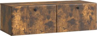 vidaXL Mueble De Tv De Pared 98 X 41 X 30 Cm Roble Ahumado Vidaxl