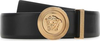 Versace Black Leather Belt