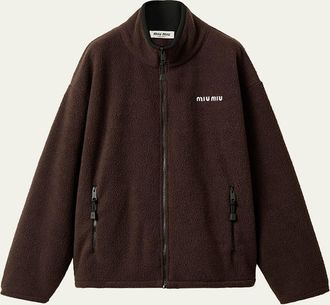 Miu Miu Fleece Zip-Up Jacket