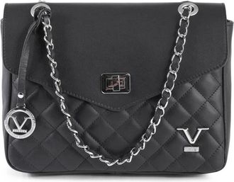 19V69 Tassen, Dames, Zwart, ONE Size, Leer, Luxe Leren Schoudertas