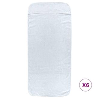Berkfield Home Soft Beach Towels 6 pcs White 60x135 cm Fabric 400 GSM