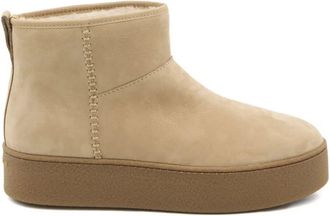 Hogan Boots In Shearling And Suede Leather Shoes