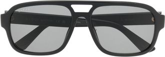 Gucci pilot-frame sunglasses - men - Acetate - 59 - Black
