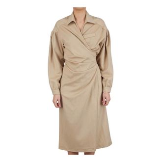 Kiton Cashmere Dress - female - Kiton - Wrap Dresses - Beige - L - Dresses