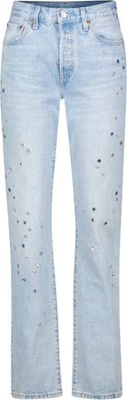 Levi's 501 Diamante-jeans voor dames (Blauw)