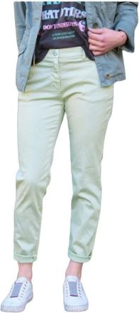 Mason's New York Micro Printed Broek - Dames - Chinos - Groen - S - Katoen - Broeken