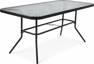 ebuy24 Mesa De Comedor De Jard&iacute;n De Cristal 110x55 70x110x55 - Vcm