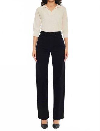 Kancan High Rise True Straight Jeans In Black