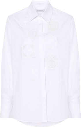 Viktor & Rolf patch-embroidered cotton shirt - women - Cotton - L - White