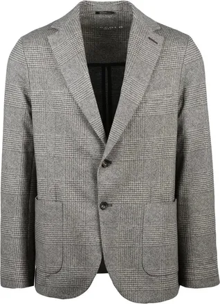 Circolo 1901 Checkered Cotton Stretch Jacket With Rounded Silhouette