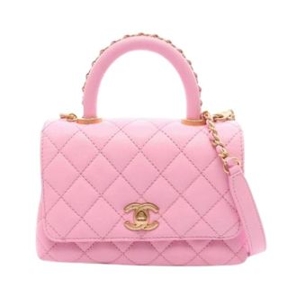 Chanel Pre-owned Mini Bag - Dames - Pre-owned - Roze - Maat: ONE Size Leer