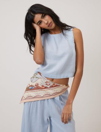 Nobody's Child Orange Printed Head Scarf