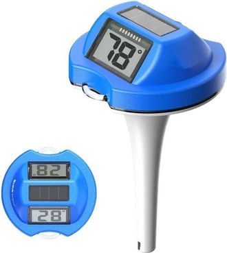 OEM [mai Usato]termometro Galleggiante Per Piscina Con Doppio Display Digitale, Impermeabile Ip68, A Energia Solare, Di Facile Lettura, Blu Scuro