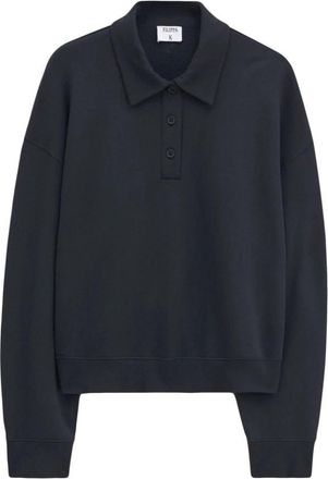 Filippa K Zwart Jersey Polo Shirt - Dames - Polos - Zwart - L - Katoen - Tops
