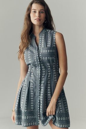 Maeve Sleeveless V-Neck Shirt Dress