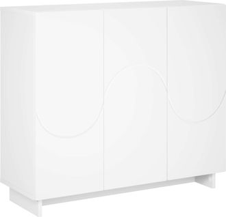 vidaXL Aparador Blanco 85,5 X 31 X 75 Cm Madera De Ingenier&iacute;a Vidaxl