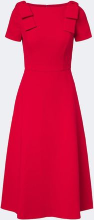 Carolina Herrera Vestido midi de crep&eacute; con lazo